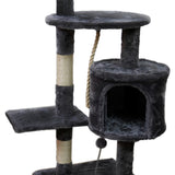 Furtastic 110cm Cat Tree Scratching Post - Dark Grey - Front View
