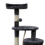Furtastic 110cm Cat Tree Scratching Post - Dark Grey - Side View