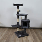 Furtastic 110cm Cat Tree Scratching Post - Dark Grey - 45-Degree Angle