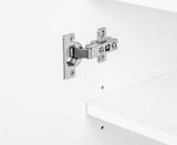 Sarantino 21 Pairs Shoe Cabinet Storage Organiser Shelf 2 Doors 80 x 30 x 90cm in White - Side View
