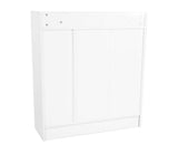 Sarantino 21 Pairs Shoe Cabinet Storage Organiser Shelf 2 Doors 80 x 30 x 90cm in White - Rear View
