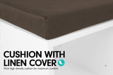 Sarantino Shoe Rack Cabinet Organiser Brown Cushion Bench Stool - 104 X 30 X 45 - White - Low Angle