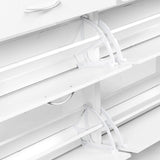 Sarantino 24 Pairs Shoe Cabinet Storage White Drawers Chest 1200 x 240 x 920 in White - Side View