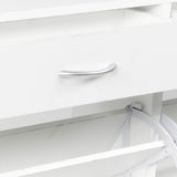 Sarantino 24 Pairs Shoe Cabinet Storage White Drawers Chest 1200 x 240 x 920 in White