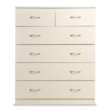 Sarantino Tallboy Dresser 6 Chest Of Drawers Cabinet 85 x 39.5 x 105cm in White