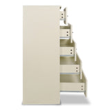 Sarantino Tallboy Dresser 6 Chest Of Drawers Cabinet 85 x 39.5 x 105cm in White - Top-Down View