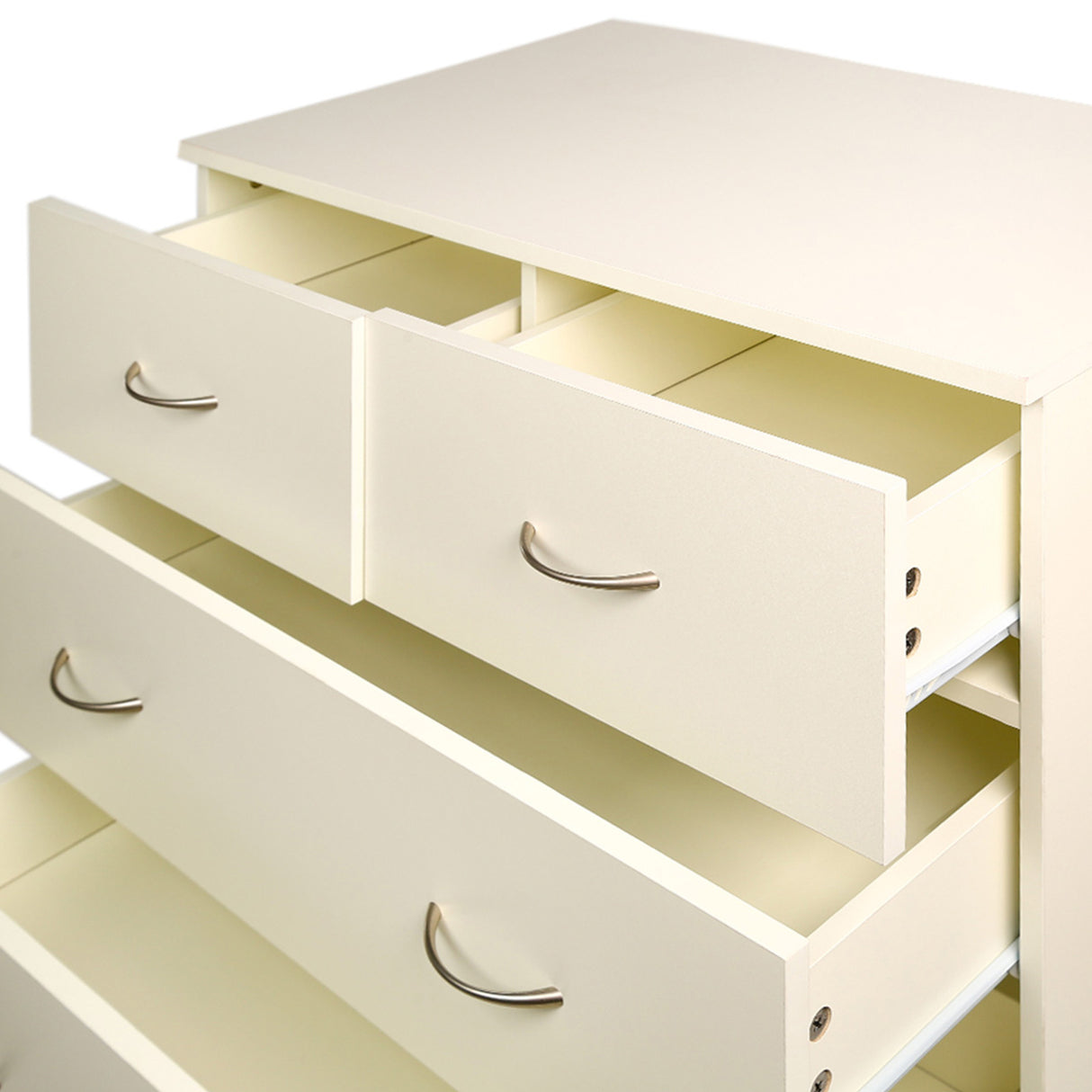 Sarantino Tallboy Dresser 6 Chest Of Drawers Cabinet 85 x 39.5 x 105cm in White