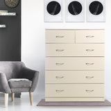 Sarantino Tallboy Dresser 6 Chest Of Drawers Cabinet 85 x 39.5 x 105cm in White - Extra Image