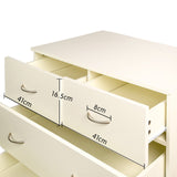 Sarantino Tallboy Dresser 6 Chest Of Drawers Cabinet 85 x 39.5 x 105cm in White - Extra Image