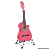 Karrera Kids Cutaway Acoustic Guitar - Pink 34 inch
