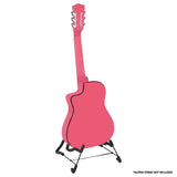 Karrera Kids Cutaway Acoustic Guitar - Pink 34 inch - Front View