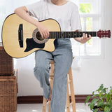 Karrera 38-Inch Cutaway Acoustic Guitar Bundle with Weatherproof Bag - Natural Finish - Extra Image