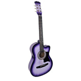 Karrera 38-Inch Cutaway Acoustic Guitar Bundle - Elegant Purple Burst Finish