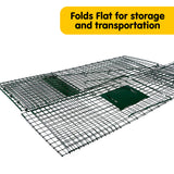 Klika Humane Live Animal Trap Possum Rat Rabbit Hare Catcher Folding Cage - Low Angle