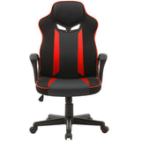 Sarantino Fayzo Racing Reclining Office Gaming Chair Black And Red Adjustable Computer Desk Seat With Adjustable Height Breathable Mesh Back Padded Armrests