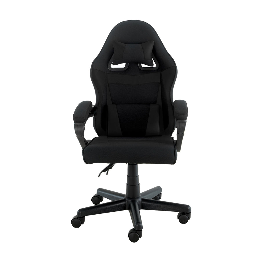 Sarantino Antre Kids Study Gaming Chair Black Adjustable Computer Desk Seat Racing Inspired-look With Adjustable Height, Ergonomic Back Support, Padded Armrests