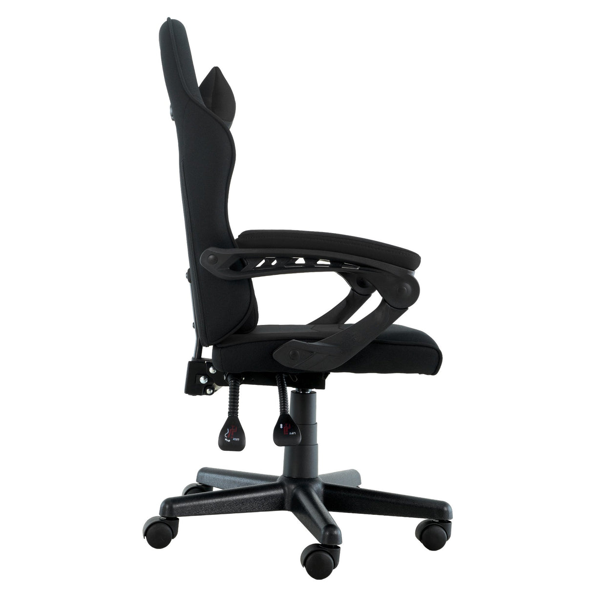 Sarantino Antre Kids Study Gaming Chair Black Adjustable Computer Desk Seat Racing Inspired-look With Adjustable Height Ergonomic Back Support Padded Armrests