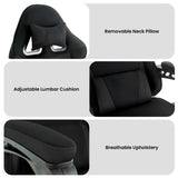 Sarantino Antre Kids Study Gaming Chair Black Adjustable Computer Desk Seat Racing Inspired-look With Adjustable Height Ergonomic Back Support Padded Armrests - Low Angle