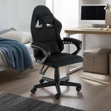 Sarantino Antre Kids Study Gaming Chair Black Adjustable Computer Desk Seat Racing Inspired-look With Adjustable Height Ergonomic Back Support Padded Armrests