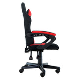 Sarantino Antre Kids Study Gaming Chair Black Red Computer Desk Seat Adjustable Height Ergonomic Back Support Padded Armrests - Top-Down View