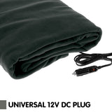 Laura Hill Heated Electric Car Blanket 150x110cm 12v - Black - 45-Degree Angle