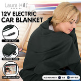 Laura Hill Heated Electric Car Blanket 150x110cm 12v - Black - Extra Image