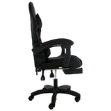 Sarantino Cueva Reclining High Back Office Gaming Chair Black Retractable Footrest Computer Seat - 45-Degree Angle