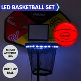 Kahuna Trampoline Led Basketball Hoop Set With Light-up Ball - Front View