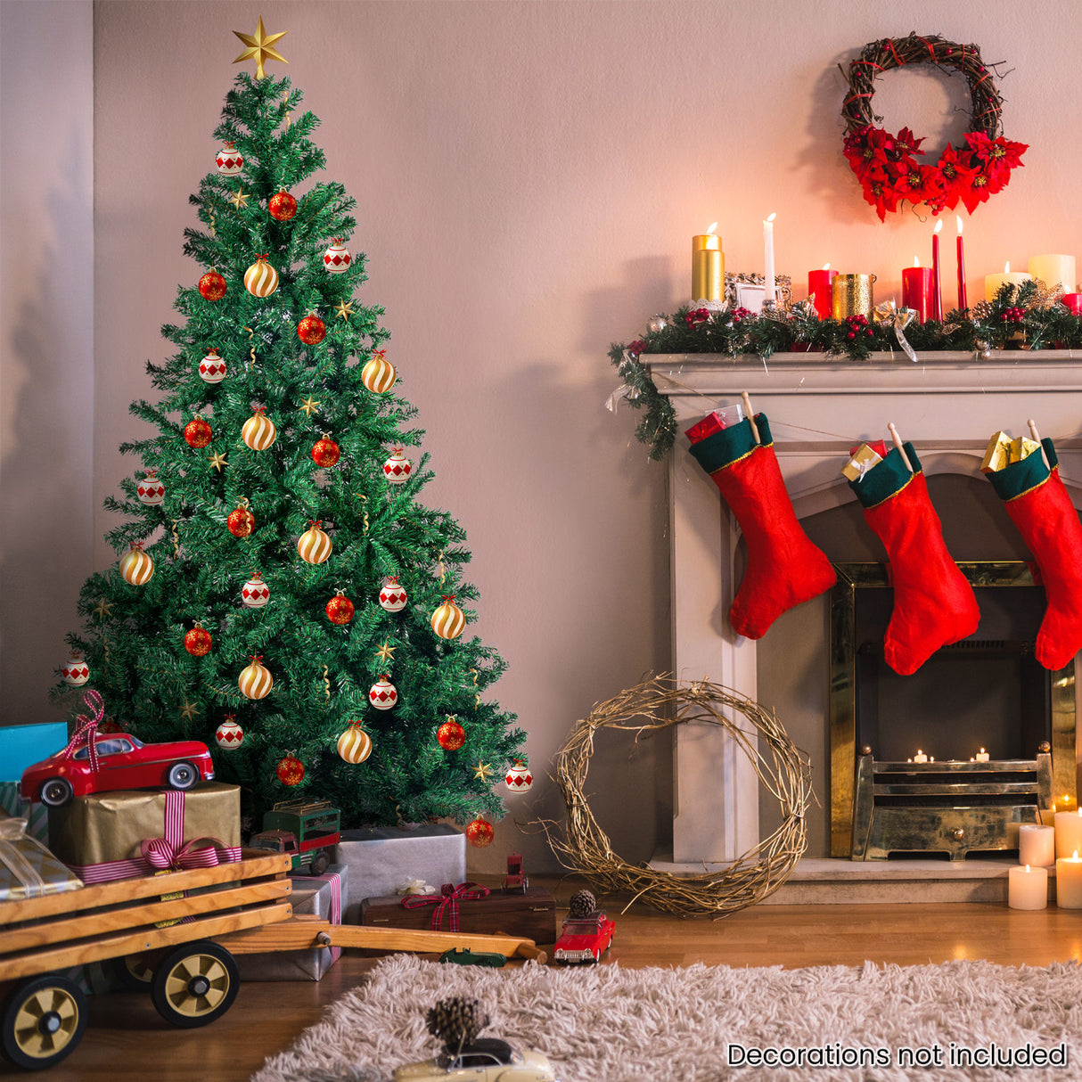 Lush Christabelle 1.5m Green Faux Christmas Tree - Festive Holiday Decor