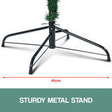 Luxurious 1.8m Christabelle Green Faux Christmas Tree with 850 Tips for Festive Decor - Low Angle