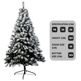 Snowy Elegance 1.8m Artificial Christmas Tree with 850 Tips - Front View