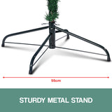 Luxurious 2.4m Christabelle Green Faux Christmas Tree - 1500 Lush Tips for Festive Decor - Low Angle