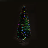 Christabelle 1.5m Glittering Pre-Lit Fibre Optic Christmas Tree with Star Ornaments - Side View