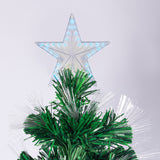 Christabelle 2.4m Enchanted Pre Lit Fibre Optic Christmas Tree Stars Xmas Decor - 45-Degree Angle
