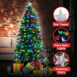 Christabelle 2.4m Enchanted Pre Lit Fibre Optic Christmas Tree Stars Xmas Decor - Extra Image