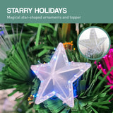Christabelle 2.4m Enchanted Pre Lit Fibre Optic Christmas Tree Stars Xmas Decor - Extra Image