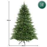 Christabelle 4ft Prelit Everglow Fir Christmas Tree with 150 Bright LED Lights - Side View