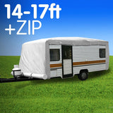 Wallaroo Caravan Cover With Side Zip Campervan 14-17 ft - 45-Degree Angle