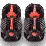 Powertrain 48kg Adjustable Dumbbells 15-in-1 Home Gym Weights Red