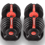 Powertrain 48kg Adjustable Dumbbells 15-in-1 Home Gym Weights – Red - Extra Image