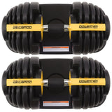 Powertrain 48kg Adjustable Dumbbell Home Gym Set Gold