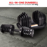 Powertrain 1x 40kg Adjustable Dumbbell - 45-Degree Angle