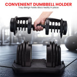 Powertrain 2 x 40kg Powertrain Adjustable Dumbbells Home Gym Set - Rear View