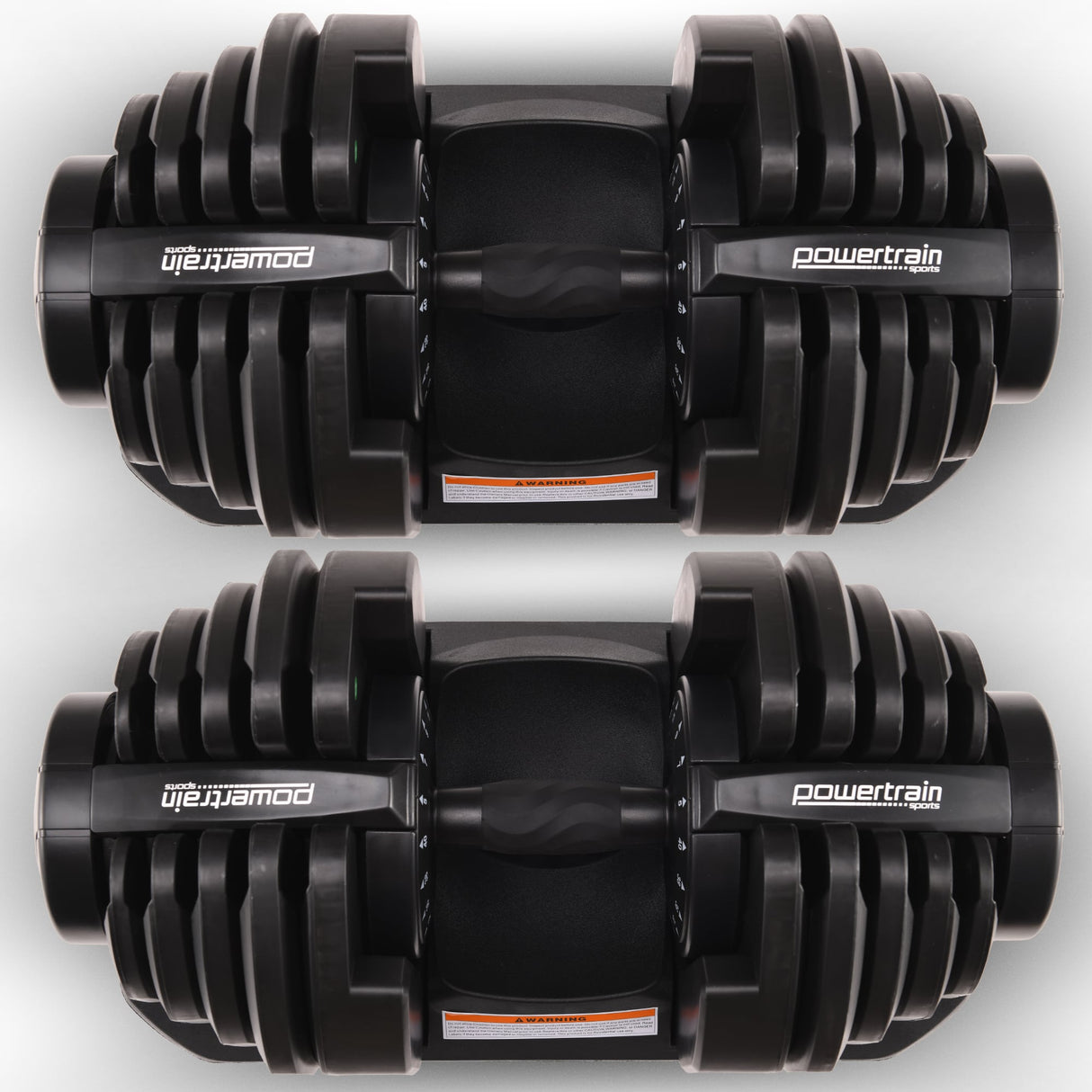 Powertrain 2 x 40kg Powertrain Adjustable Dumbbells Home Gym Set