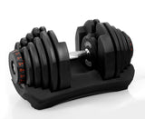 Powertrain 2 x 40kg Powertrain Adjustable Dumbbells Home Gym Set - Front View