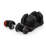 Powertrain 2x 40kg Powertrain Adjustable Dumbbells with Stand - Low Angle
