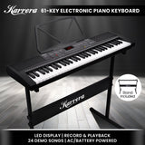 Karrera 61-Key Electronic Piano Keyboard 75cm with Stand - Black - Extra Image