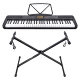 Karrera 61-Key Electronic Keyboard with LCD and Touch Response in Black CHJ-291 - Top-Down View