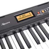 Karrera 61-Key Electronic Keyboard with LCD and Touch Response in Black CHJ-291 - Rear View