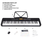 Karrera 61-Key Electronic Keyboard with LCD and Touch Response in Black CHJ-291 - Extra Image